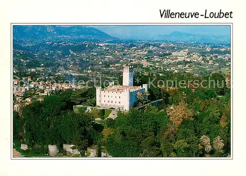 AK / Ansichtskarte Villeneuve Loubet Le chateau Vue aerienne Villeneuve Loubet