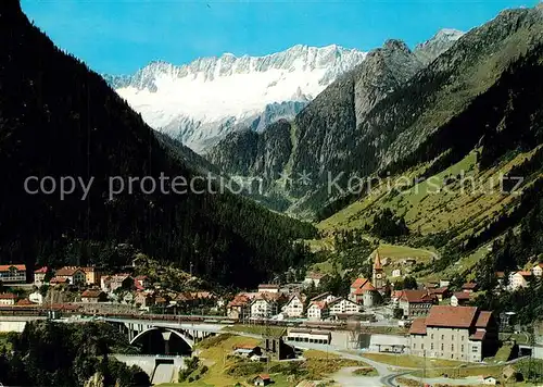 AK / Ansichtskarte Goeschenen Gotthardstrasse mit Damma Gletscher und Damma Stock Goeschenen