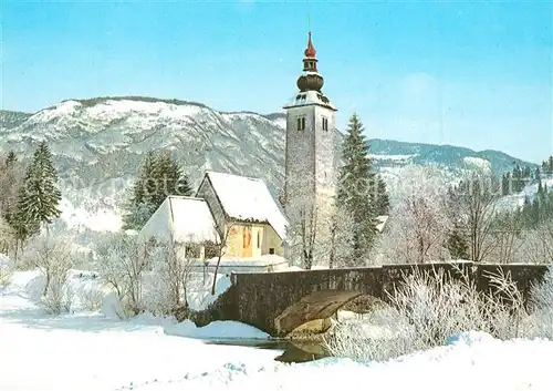 AK / Ansichtskarte Bohinjsko_jezero Kirche Bohinjsko jezero