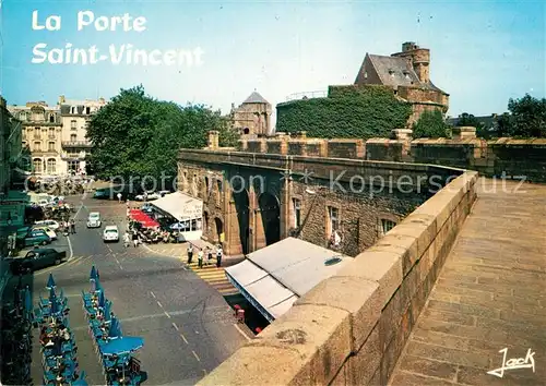AK / Ansichtskarte Saint Malo_Ille et Vilaine_Bretagne La Porte St Vincent vue des remparts Saint Malo_Ille et Vilaine