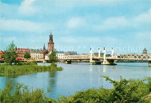 AK / Ansichtskarte Kampen_Niederlande Ijsselbrug met gezicht op de stad Kampen_Niederlande