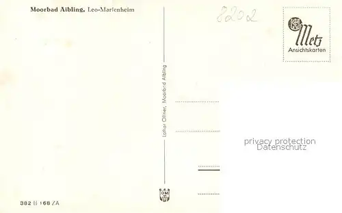 AK / Ansichtskarte Bad_Aibling Leo Marienheim Moorbad Bad_Aibling