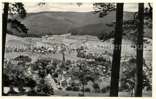 AK / Ansichtskarte Baiersbronn_Schwarzwald Panorama Luftkurort Ansicht vom Waldrand aus Baiersbronn Schwarzwald