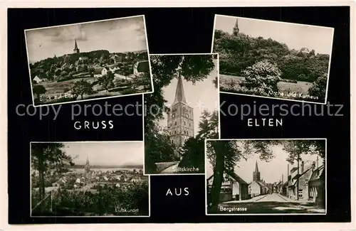 AK / Ansichtskarte Elten Panorama Luftkurort Kirche Kurhaus Stiftskirche Bergstrasse Elten
