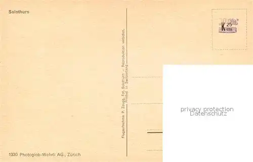 AK / Ansichtskarte Solothurn Fliegeraufnahme Solothurn