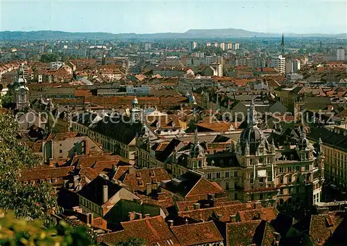 AK / Ansichtskarte Graz_Steiermark Blick vom Schlossberg mit Rathaus Graz_Steiermark