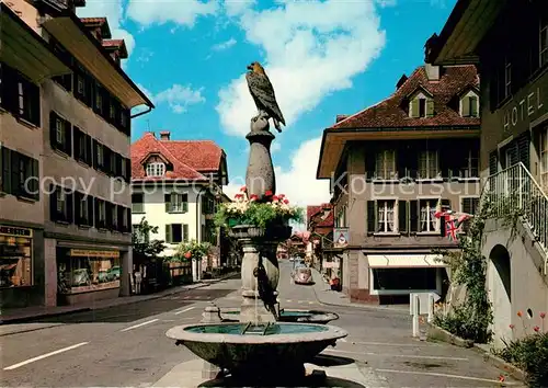 AK / Ansichtskarte Frutigen_BE Kandertal Dorfplatz Frutigen BE