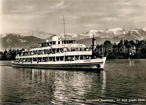 AK / Ansichtskarte Motorboote G?steschiff Seeshaupt Starnberger See  