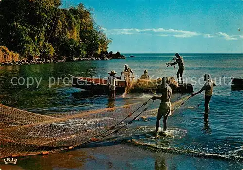 AK / Ansichtskarte Fischerei Martinique Peche a la Senne  