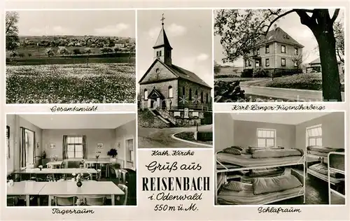AK / Ansichtskarte Reisenbach Panorama Kirche Karl Langer Jugendherberge Tagesraum Schlafraum Reisenbach