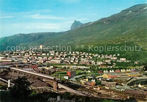 AK / Ansichtskarte Narvik View of the town with part of the ore foundations Narvik
