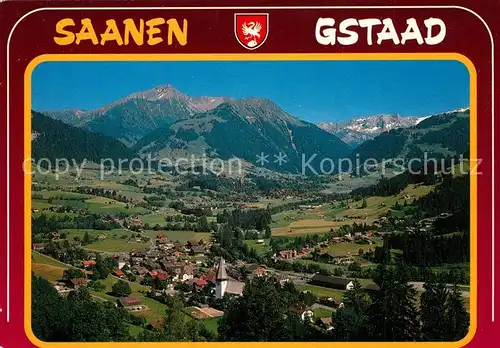 AK / Ansichtskarte Saanen und Gstaad Landschaftspanorama mit Wasserngrat und Niesenhorn Alpen Saanen