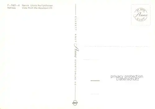 AK / Ansichtskarte Narvik View from the mountain lift Narvik