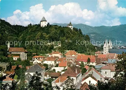 AK / Ansichtskarte Friesach_Kaernten Ortsansicht mit Kirche und Petersberg Friesach Kaernten