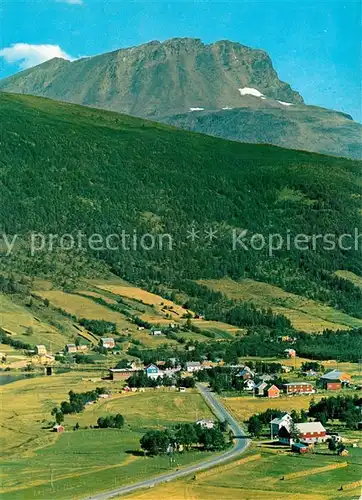 AK / Ansichtskarte Nordkjosbotn_Norwegen_Norge Panorama Mount Russetind in the background 