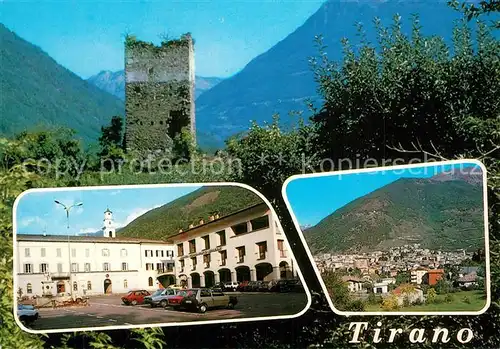 AK / Ansichtskarte Tirano Burgruine Platz Stadtpanorama Tirano