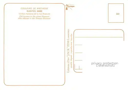 AK / Ansichtskarte Nantes_Loire_Atlantique Vielles maisons de la Rue Bossuet Nantes_Loire_Atlantique