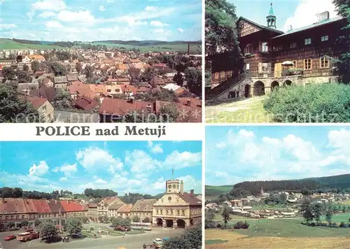 AK / Ansichtskarte Police_nad_Metuji Celkovy pohled Chata Hvezda Namesti 9. kvetna s radnici Machov Police_nad_Metuji