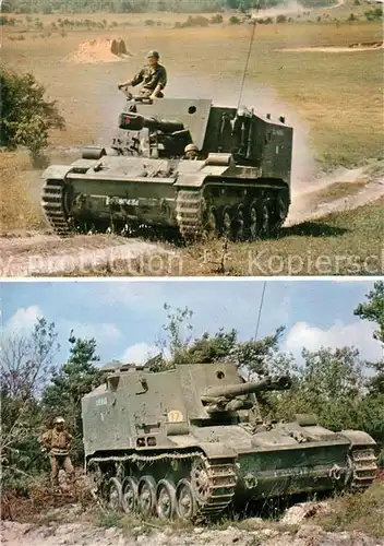 AK / Ansichtskarte Militaria_Panzer Obusier automoteur de 105 m m  Militaria Panzer