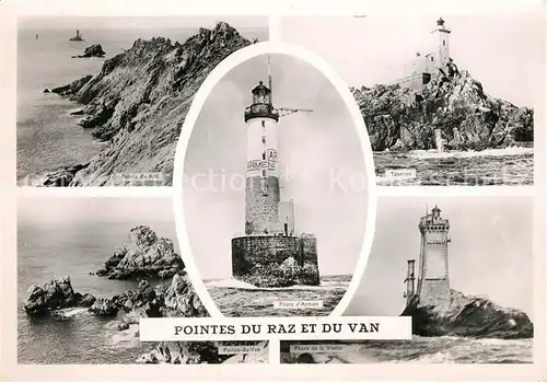 AK / Ansichtskarte Leuchtturm_Lighthouse Phare d Armen Tevenec Pointes du Raz et du Van  