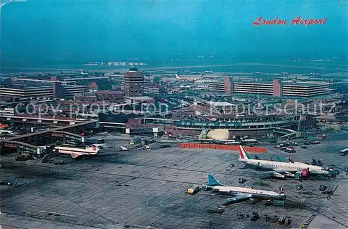 AK / Ansichtskarte Flughafen_Airport_Aeroporto London Aerial View Flughafen_Airport