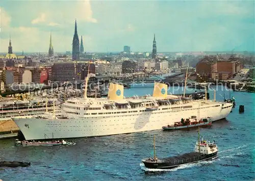 AK / Ansichtskarte Schiffe_Ships_Navires Gripsholm Hamburg Hafen  