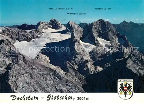 AK / Ansichtskarte Gletscher Dachstein Gosau Gletscher Mitterspitz und Torstein 