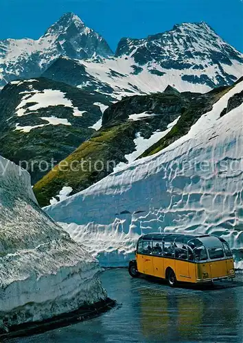 AK / Ansichtskarte Postbus Sustenpass Sustenhorn 