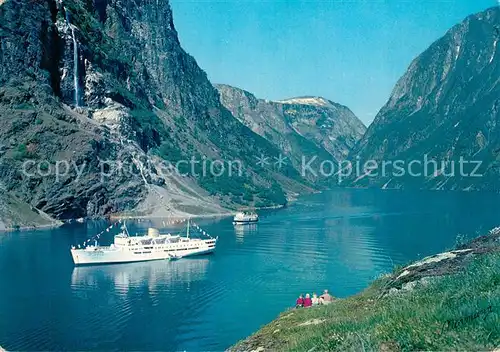 AK / Ansichtskarte Schiffe_Ships_Navires Norway Naeroyfjord Sogn 