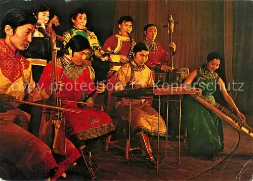 AK / Ansichtskarte Musikanten Group of Folk Instrumentalists Mongolia 