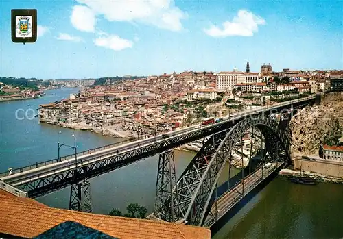 AK / Ansichtskarte Porto_Portugal Ponte de Don Luiz e vista parcial Porto Portugal