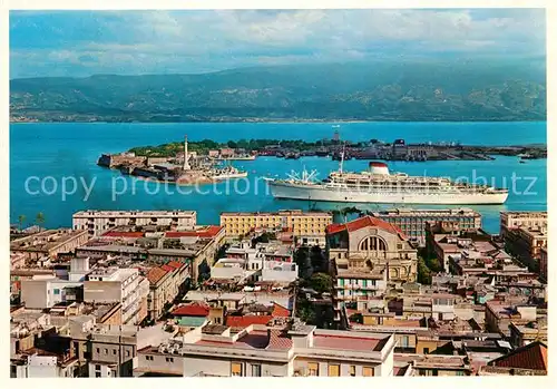 AK / Ansichtskarte Messina Panorama Dampfer Cristoforo Colombo Messina