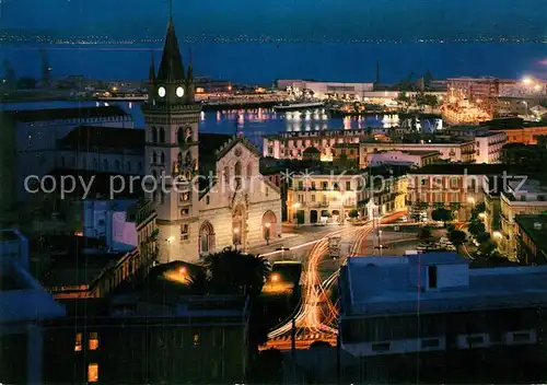 AK / Ansichtskarte Messina Notturno del porto e della cattedrale Messina