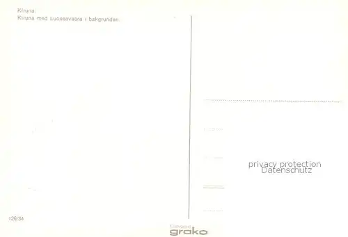 AK / Ansichtskarte Kiruna med Luossavsaara Kiruna