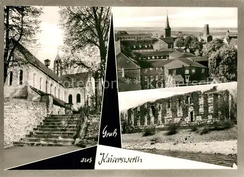 AK / Ansichtskarte Kaiserswerth Treppenaufgang zur Kirche Stadtpanorama Ruine Kaiserswerth