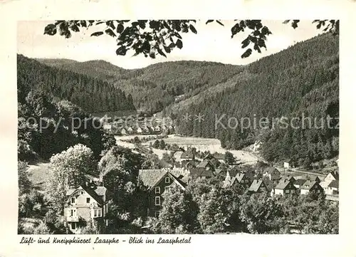 AK / Ansichtskarte Bad_Laasphe Panorama Blick ins Laasphetal Kupfertiefdruck Bad_Laasphe