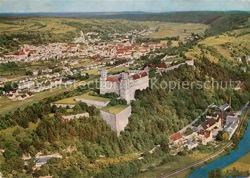 AK / Ansichtskarte Eichstaett_Oberbayern Stadtblick mit Willibaldsburg Fliegeraufnahme Eichstaett_Oberbayern