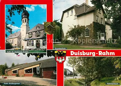 AK / Ansichtskarte Rahm_Duisburg Katholische Kirche Grundschule Kindergarten Rahmerbach Rahm Duisburg