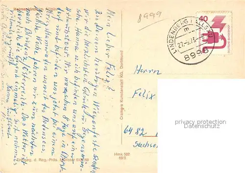 AK / Ansichtskarte Heimenkirch Allgaeu Fliegeraufnahme Heimenkirch