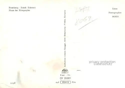 AK / Ansichtskarte Streitberg_Oberfranken Haus der Kriegsopfer Streitberg Oberfranken