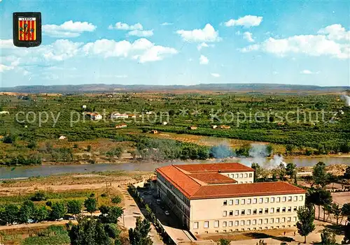 AK / Ansichtskarte Lleida Institut Riu Segre i Horta Fliegeraufnahme Lleida