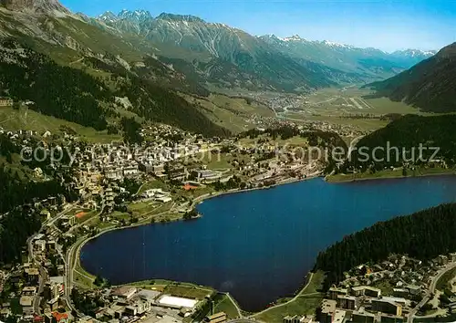 AK / Ansichtskarte St_Moritz_GR Fliegeraufnahme mit See St_Moritz_GR
