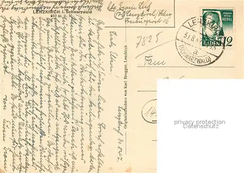 AK / Ansichtskarte Lenzkirch Panorama Hoehenluftkurort im Schwarzwald Lenzkirch