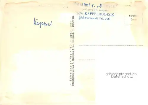 AK / Ansichtskarte Kappelrodeck Ortsmotiv mit Kirche Fachwerkhaeuser Kappelrodeck