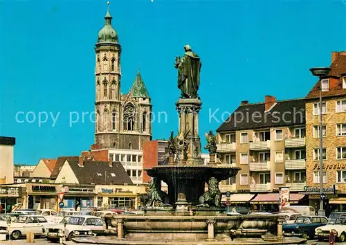 AK / Ansichtskarte Braunschweig Hagenmarkt Brunnendenkmal Andreaskirche Braunschweig