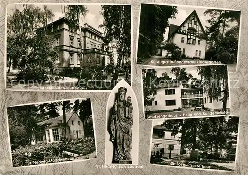 AK / Ansichtskarte Wannsee Sancta Maria Mutterhaus St. Hedwig Schutzpatronin Maedchenheim Kindergarten Schutzengelhaus St. Josef Priesterhaus Wannsee