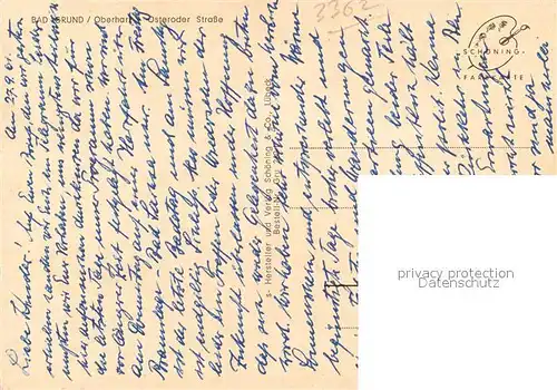 AK / Ansichtskarte Bad_Grund Osteroder Strasse Bad_Grund