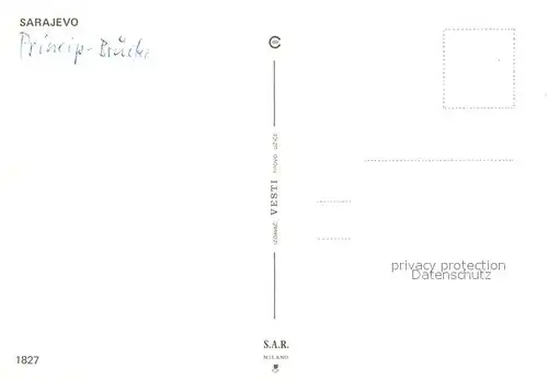 AK / Ansichtskarte Sarajevo Princip Br?cke Sarajevo