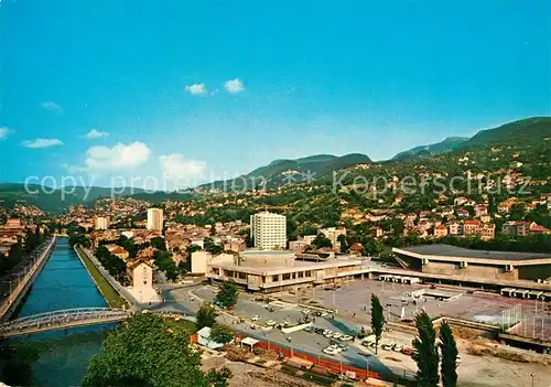 AK / Ansichtskarte Sarajevo Fliegeraufnahme Skenderija Sarajevo