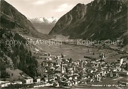 AK / Ansichtskarte Poschiavo Fliegeraufnahme Lago di Le Prese Poschiavo